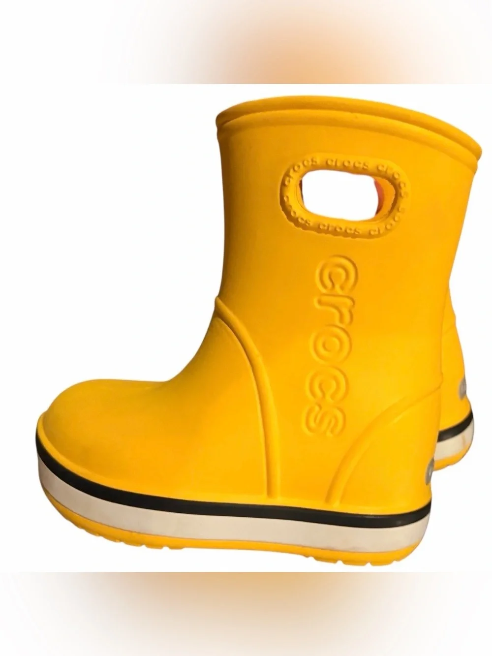Crocs Kids Yellow Rain Boots Waterproof Size C7